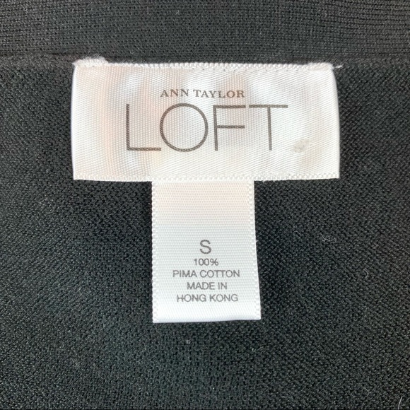 Ann Taylor LOFT Sweater Low Cut V-Neck Cotton - Picture 5 of 6